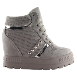 Sneakersy damskie szare AT-0650-L Grey 4