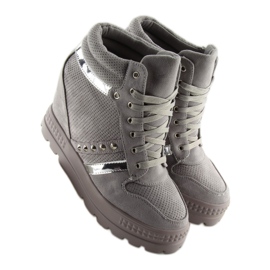 Sneakersy damskie szare AT-0650-L Grey 5