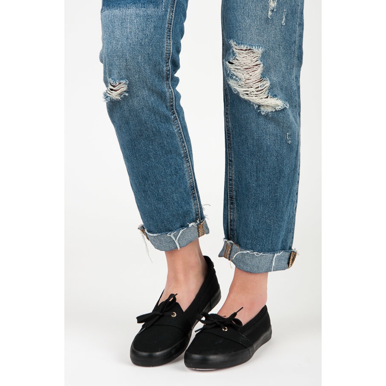 Seastar Czarne wsuwane trampki 1