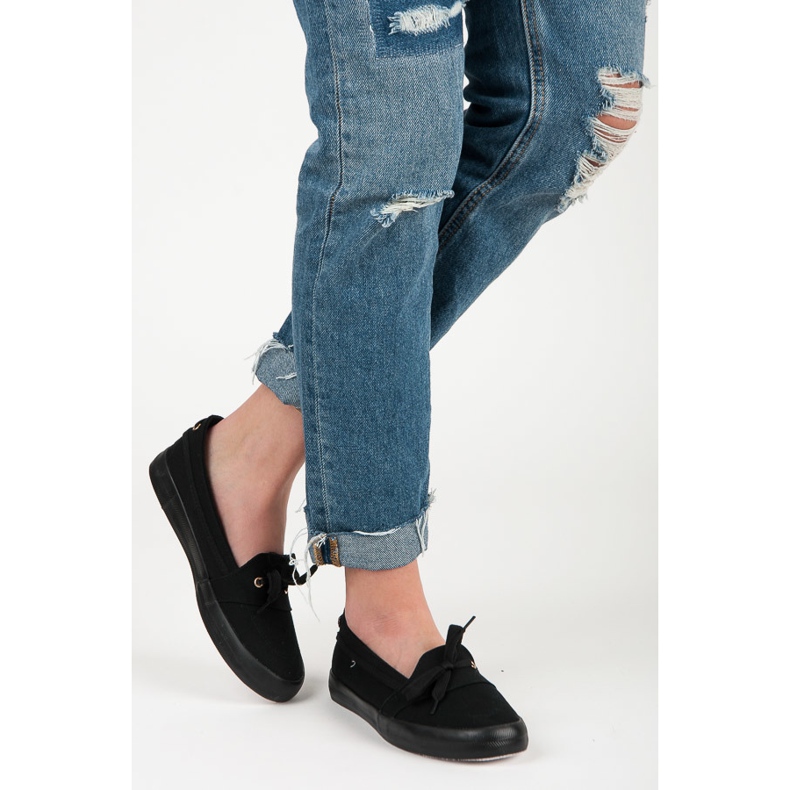 Seastar Czarne wsuwane trampki 2