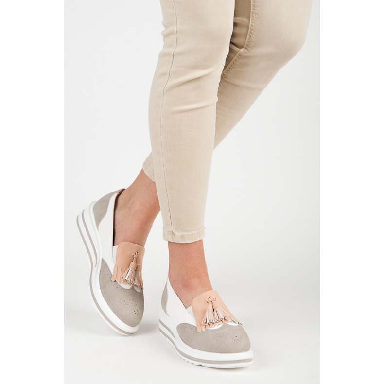 Damskie półbuty boho vices szare 2