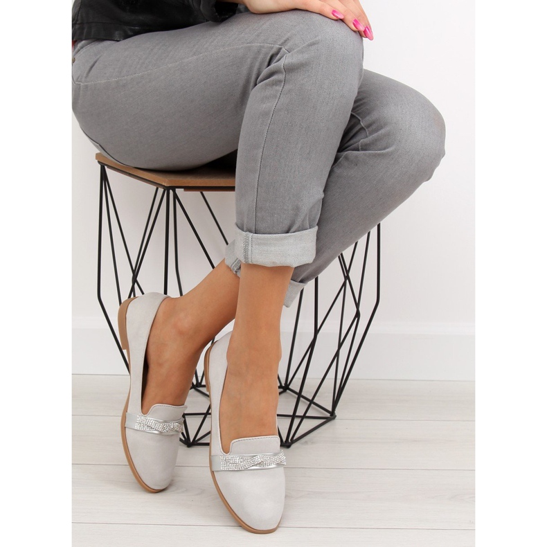 Mokasyny damskie szare H8-110 Grey 2