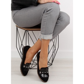 Mokasyny damskie czarne DM30P Black 2