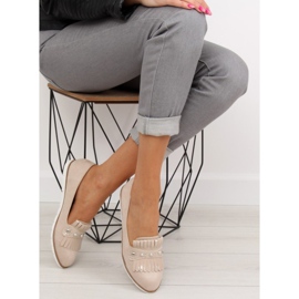 Mokasyny damskie beżowe DM30P Beige beżowy 2