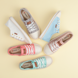 Seastar Sznurowane trampki espadryle szare 1