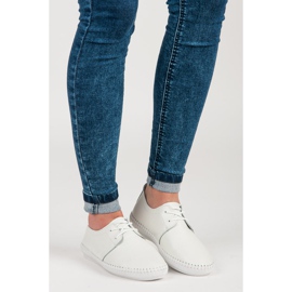 Vinceza Lekkie wiązane trampki białe 1