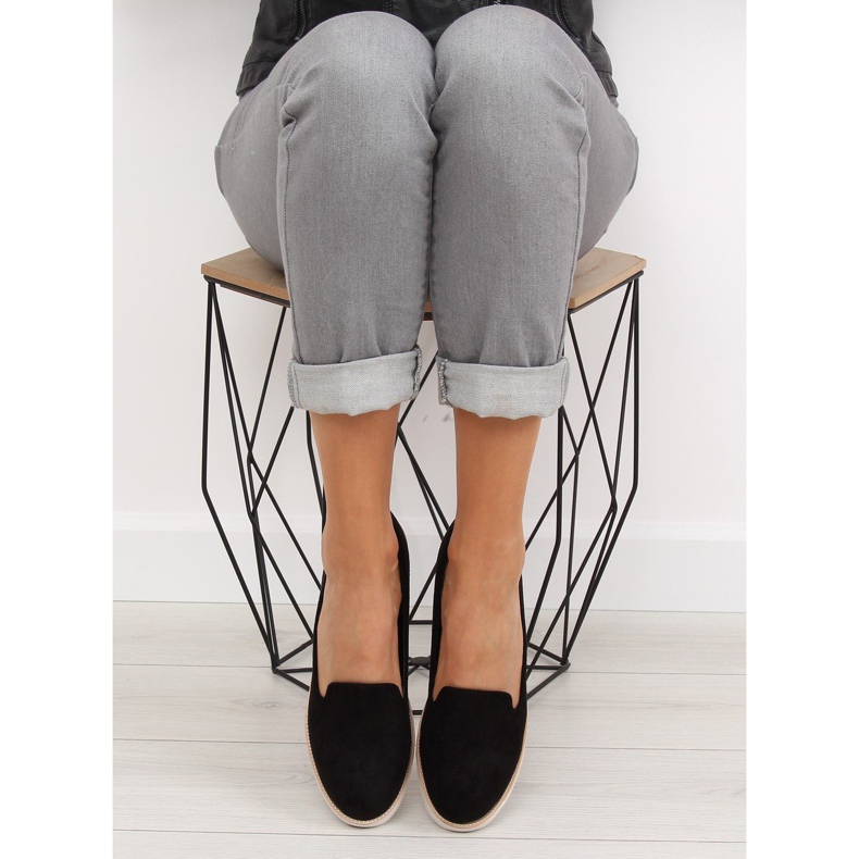 Mokasyny lordsy czarne T309P black 2