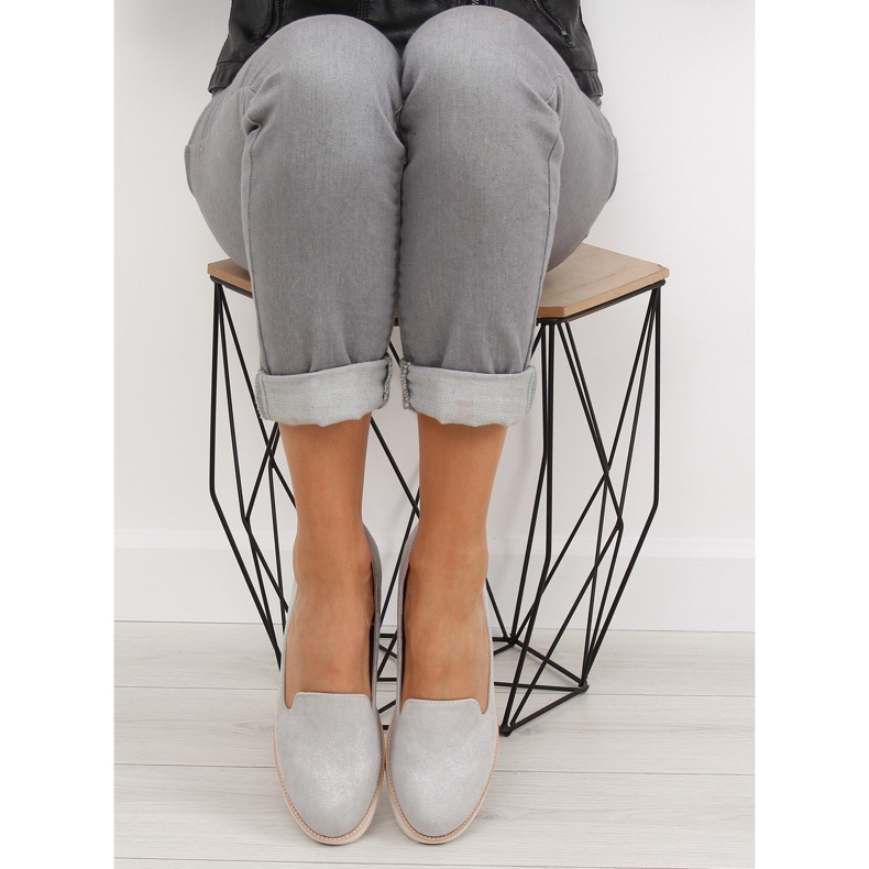 Mokasyny lordsy szare T309P Grey 2