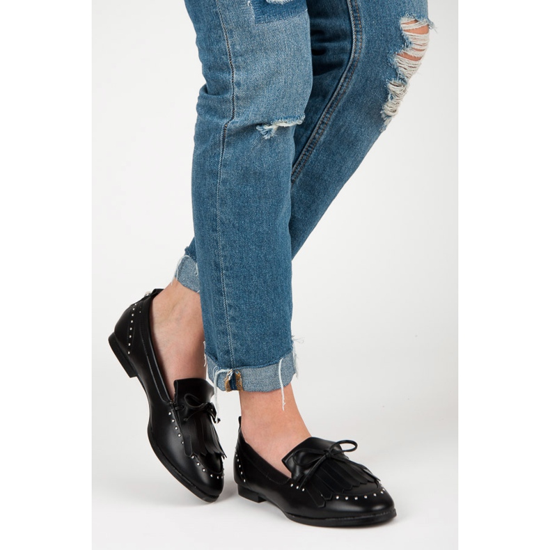 Seastar Stylowe mokasyny na wiosnę czarne 1