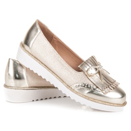 Mokasyny na platformie vices żółte 2