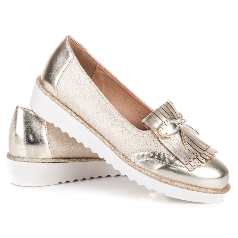 Mokasyny na platformie vices żółte 2