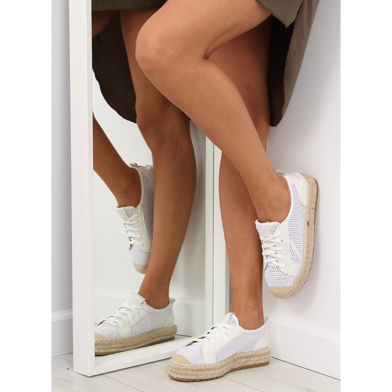 Trampki espadryle białe BB06P White 1