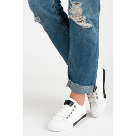 Wiązane trampki białe 2