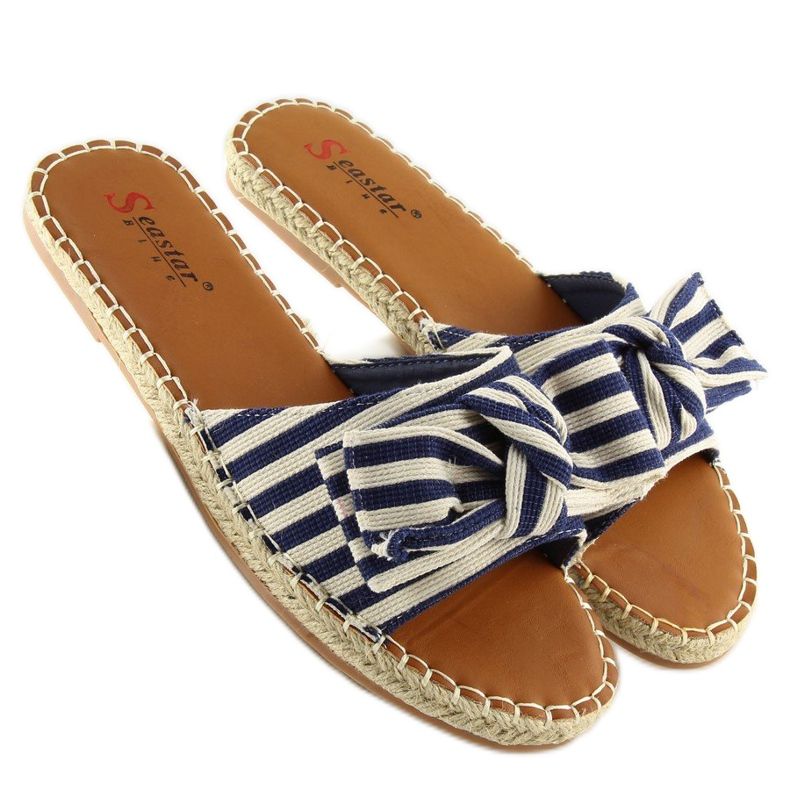 Klapki espadryle granatowe LL-133P D.BLUE 1