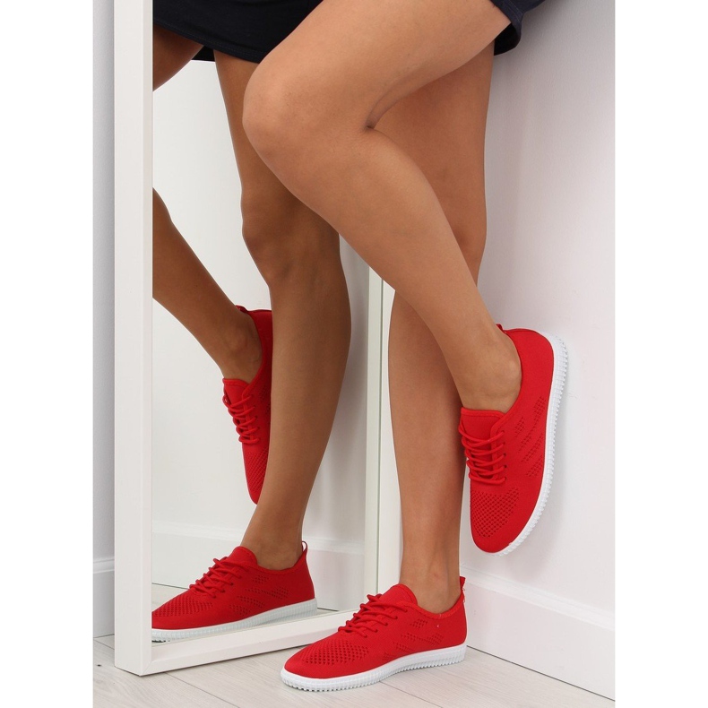 Tenisówki damskie czerwone LA10P Red 1