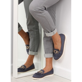 Mokasyny damskie granatowe G237 blue 2