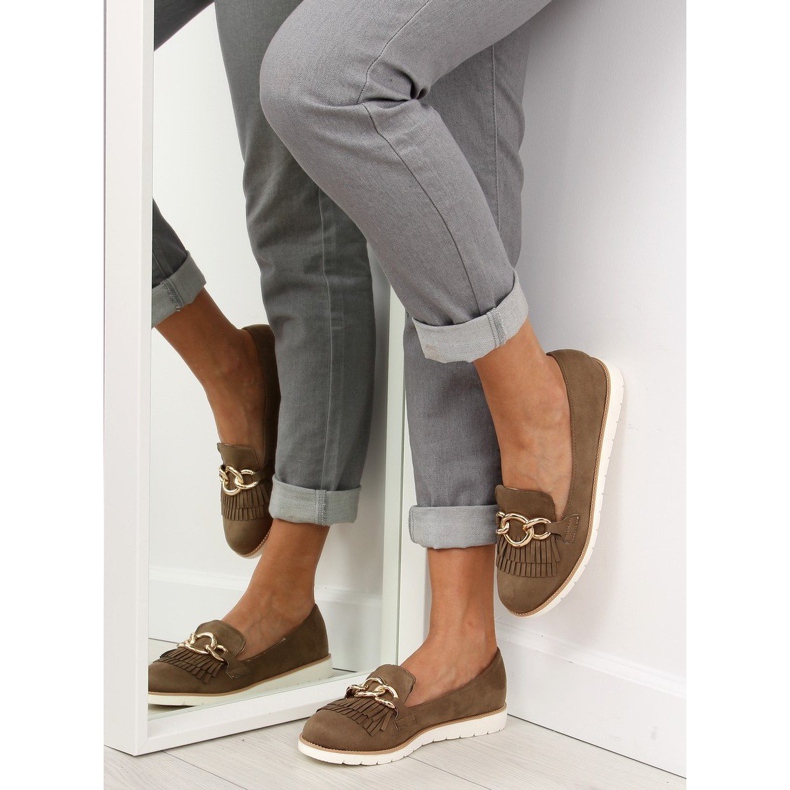 Mokasyny damskie zielone G237 Green 2