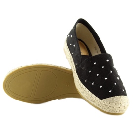 Espadryle z ćwiekami czarne 5481 black 1