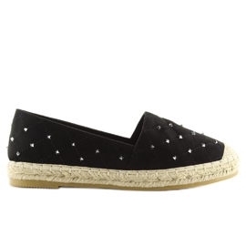 Espadryle z ćwiekami czarne 5481 black 2