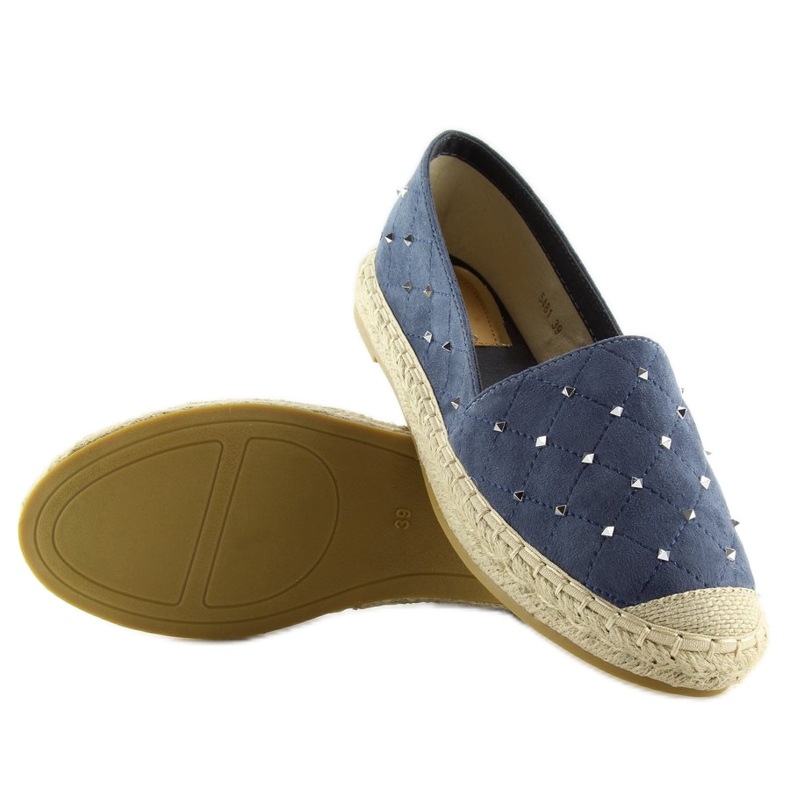 Espadryle z ćwiekami granatowe 5481 blue 1