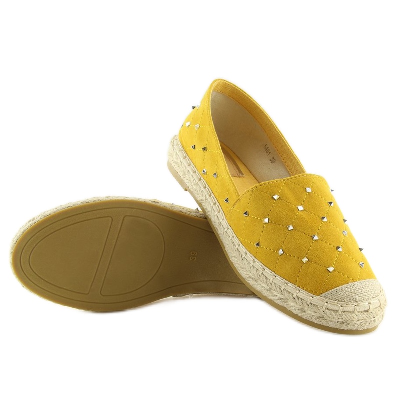 Espadryle z ćwiekami żółte 5481 Yellow 1