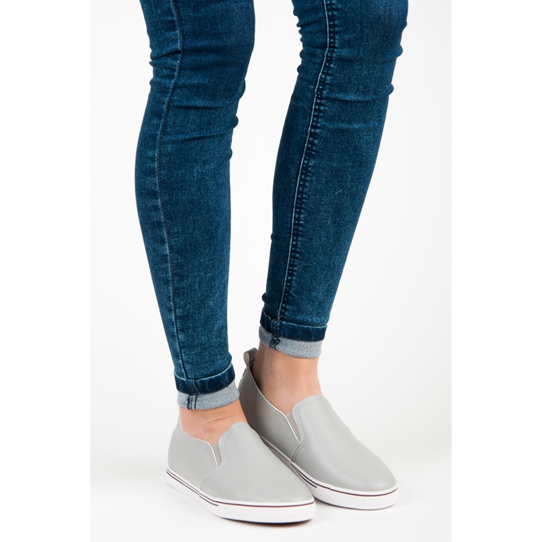 Tenisówki slip on szare 1