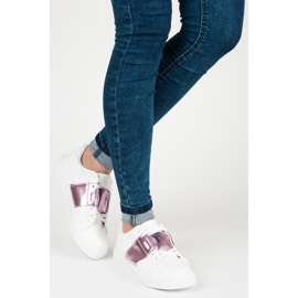 Białe Trampki Fashion fioletowe 2