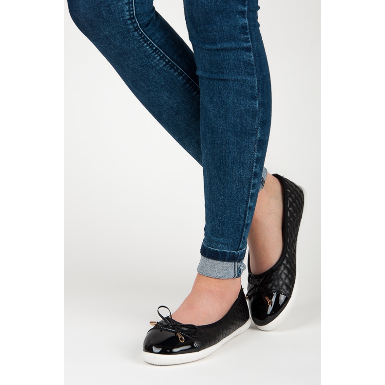 Pikowane baleriny czarne 2