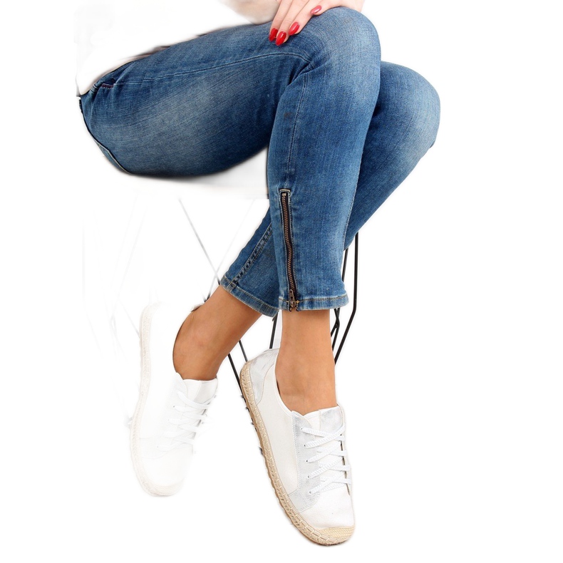 Trampki espadryle białe BB02P White 1