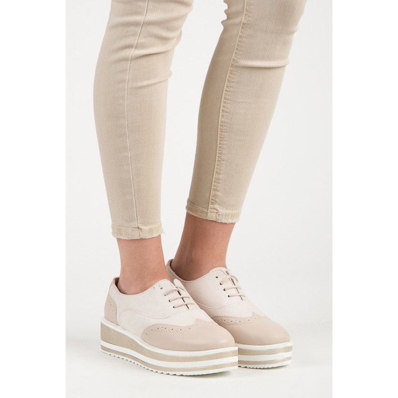 Fgm Paris Wiązane półbuty na platformie brązowe 1