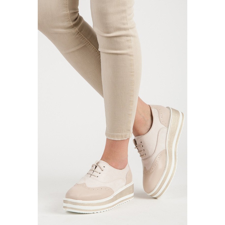 Fgm Paris Wiązane półbuty na platformie brązowe 2