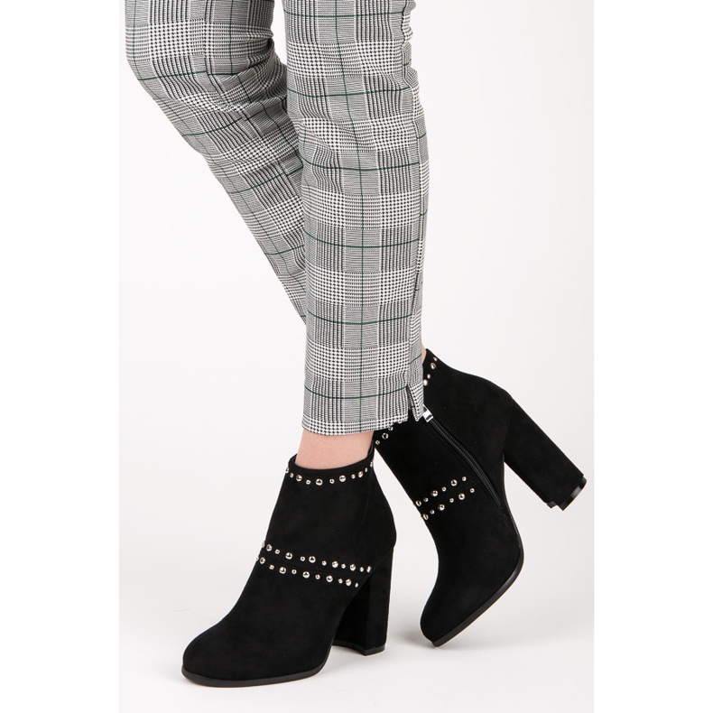 Seastar Zamszowe botki na słupku M275 czarne 2