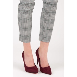 Bordowe szpilki czerwone 1