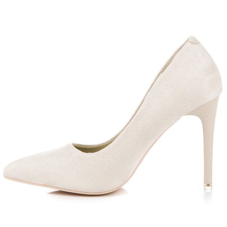 Kremowe Szpilki brązowe 1