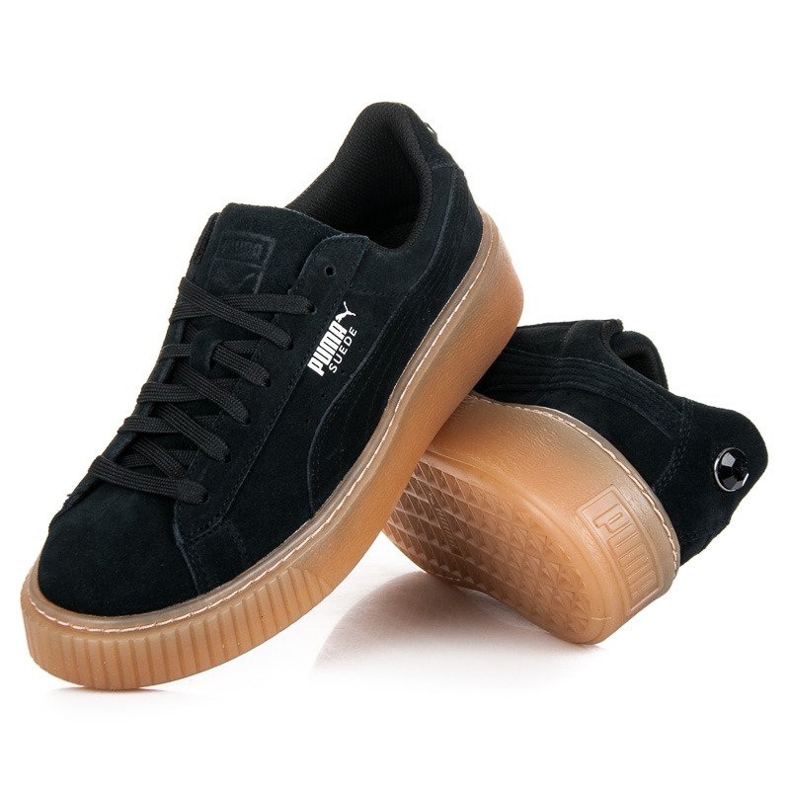 Puma Suede Platform Jewel Jr czarne 2