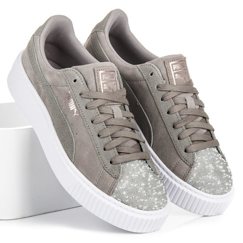 Puma Suede Platform Peblle WN`S szare 1