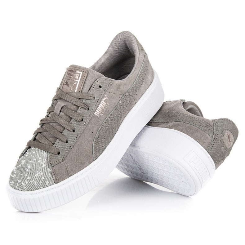 Puma Suede Platform Peblle WN`S szare 2