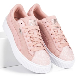 Puma Suede Platform Pebble WN`S różowe 1