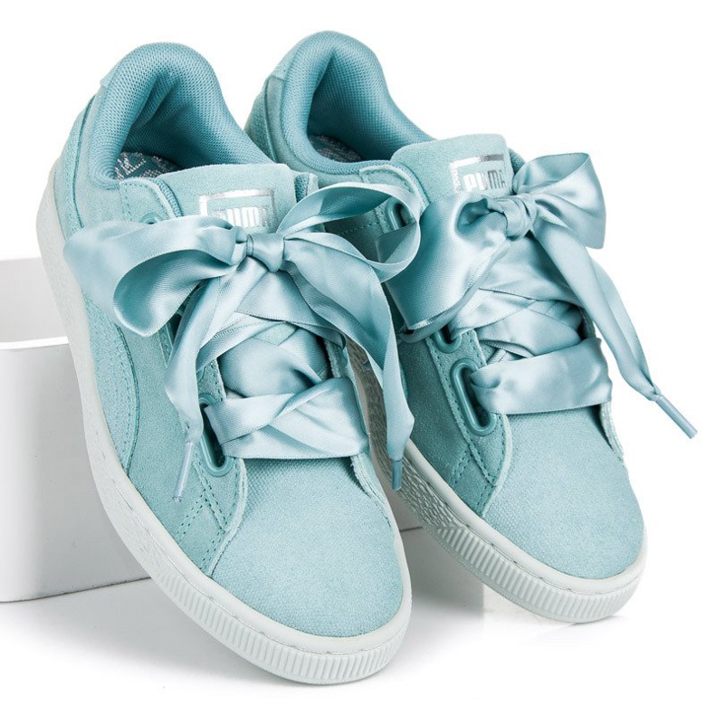 Puma Suede Heart Pebble WN`S niebieskie 1