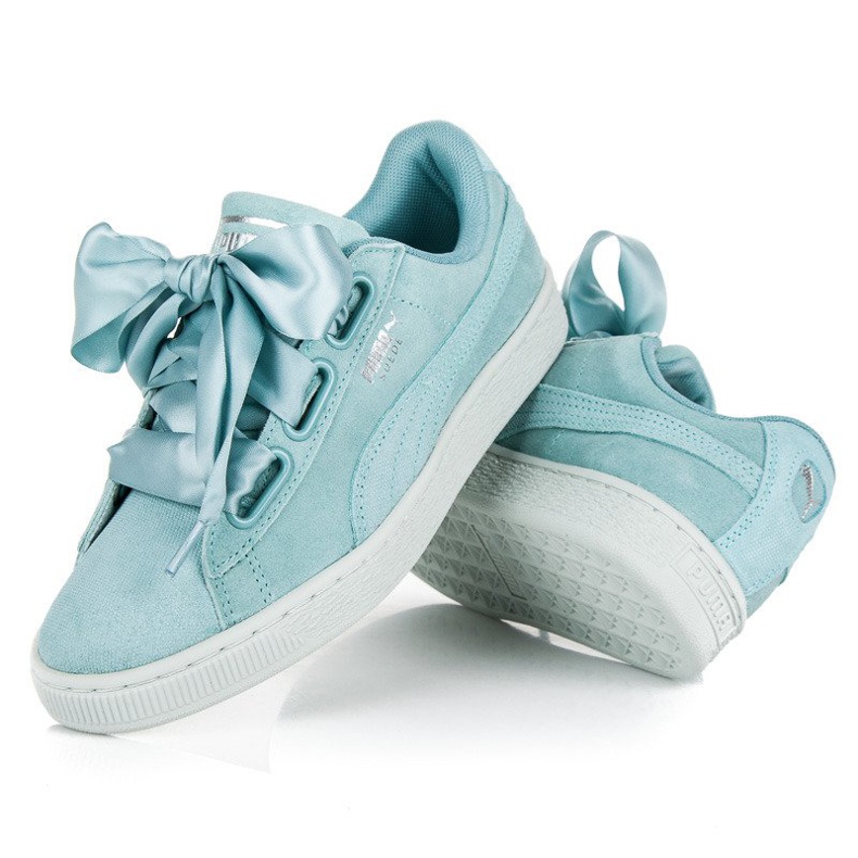 Puma Suede Heart Pebble WN`S niebieskie 2