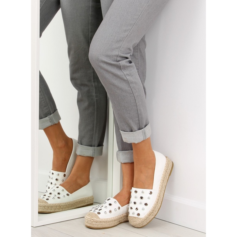 Espadryle damskie białe 7680 white 1