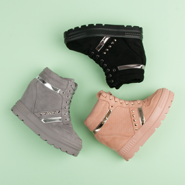 Bestelle Sneakersy na platformie czarne 1