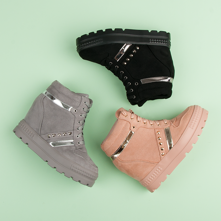 Bestelle Sneakersy na platformie czarne 1