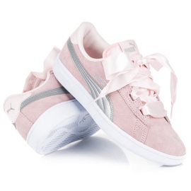 Puma smash V2 ribbon jr różowe 2