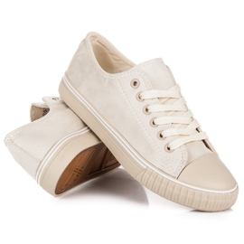 Zamszowe trampki brązowe 2