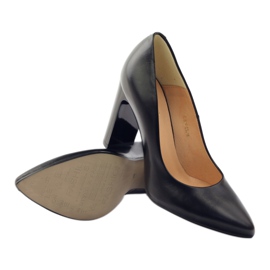 Czółenka klasyczne na słupku ESPINTO 689 czarne 3