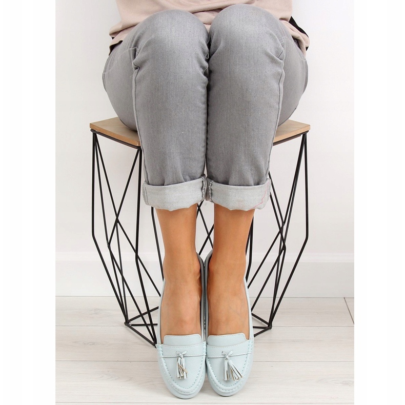 Mokasyny damskie niebieskie 3147 L.Blue 2