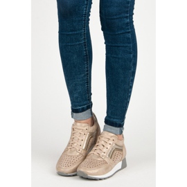 Kylie Modne Trampki Na Platformie żółte 1