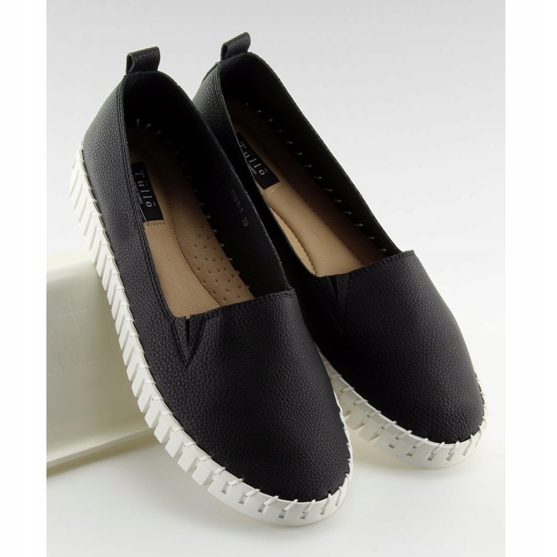Trampki slip-on super wygodne czarne 4163 Black 1