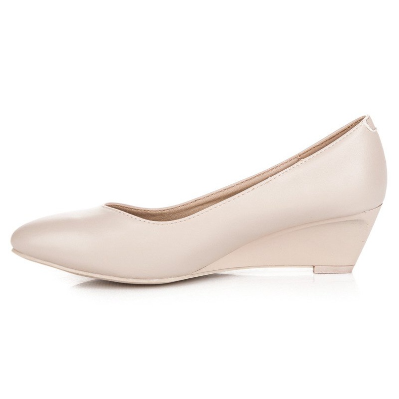 Czółenka na koturnie vices brązowe 1